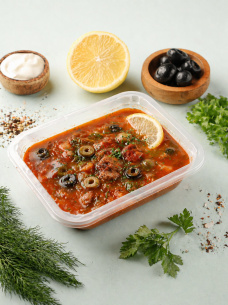 Солянка с курицей и маслинами, суп для готового рациона на неделю