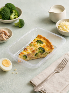 Киш с тунцом и брокколи, рыбное блюдо для здорового меню